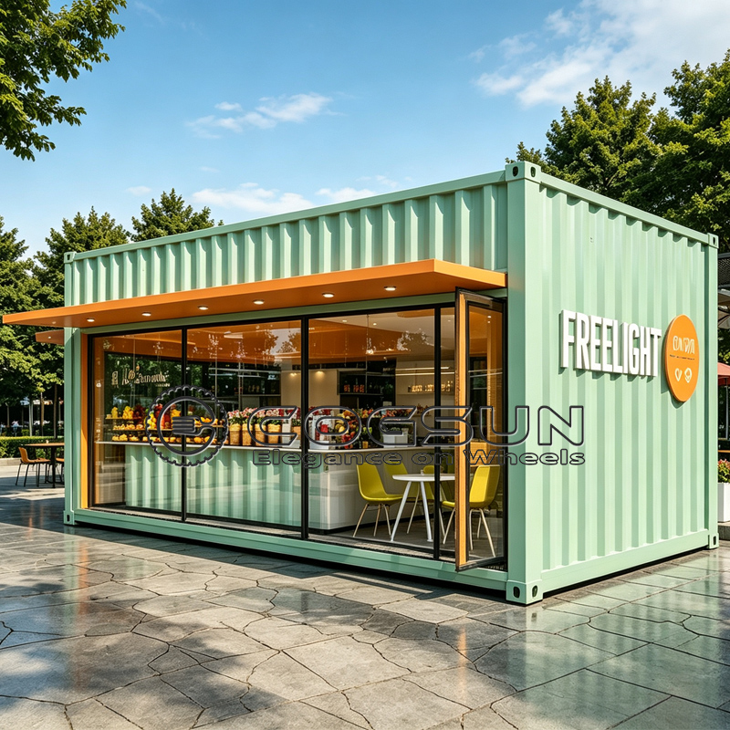 Coffee Equipment Stores - ร้านกาแฟเคลื่อนที่แบบตู้คอนเทนเนอร์สมัยใหม่ COGSUN พร้อมอุปกรณ์ครบครันสำหรับจัดเลี้ยงกลางแจ้ง