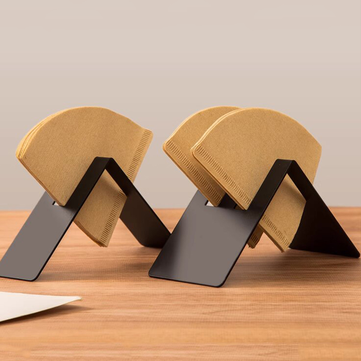 Coffee Equipment V60 - ที่วางกระดาษกรองกาแฟ 1 ชิ้น ชั้นวางเก็บของสำหรับร้านกาแฟ ทำจากสแตนเลส สำหรับกระดาษกรองกาแฟ