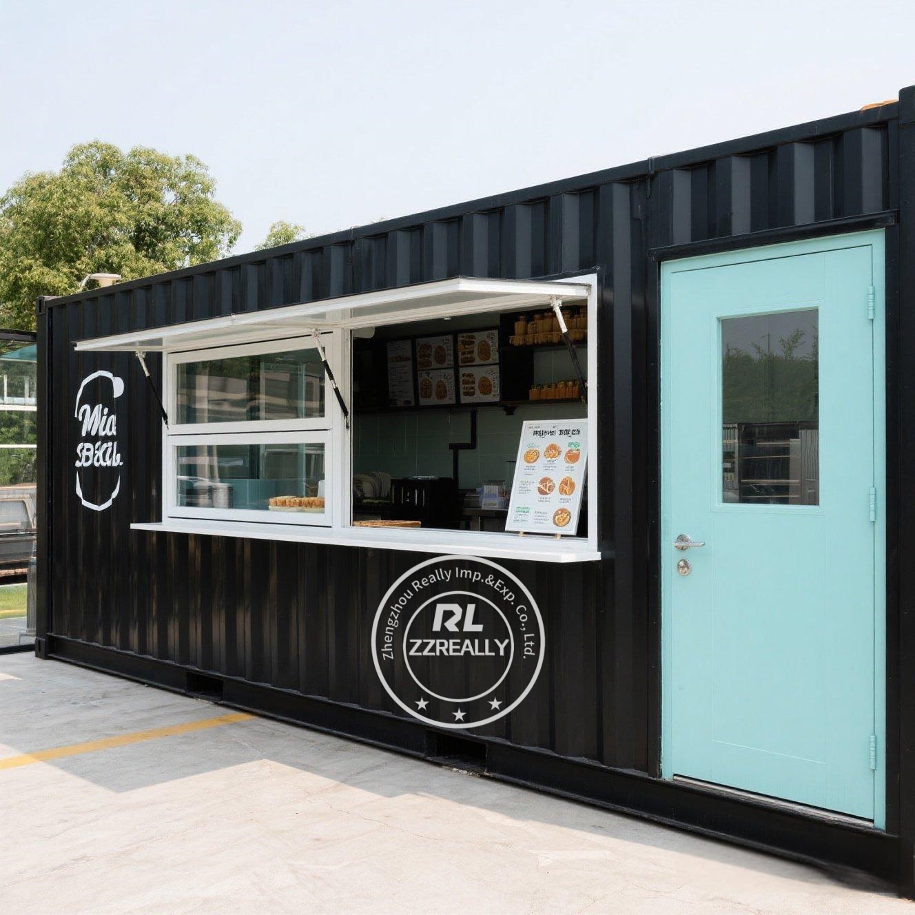 Coffee Equipment Stores - ใหม่คอนเทนเนอร์ร้านกาแฟพร้อมห้องครัว 20 ฟุตคอนเทนเนอร์บาร์ร้านอาหารฟาสต์ฟู้ดร้านสะดวกซื้อ Kiosk บูธ