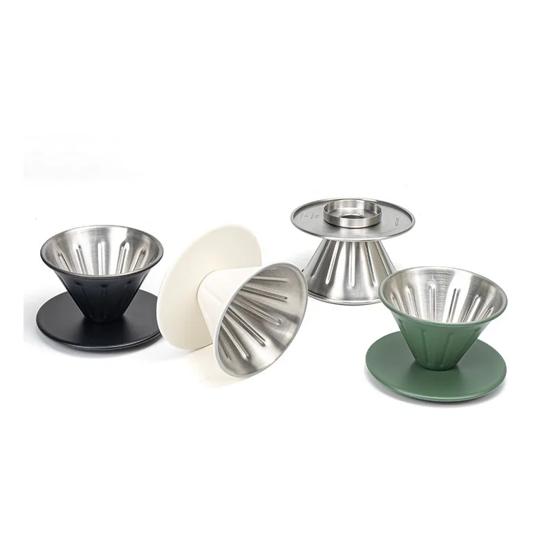 1-2 คนกาแฟกรองถ้วยสแตนเลสสตีลห - Coffee Equipment V60 บทวิจารณ์และราคา